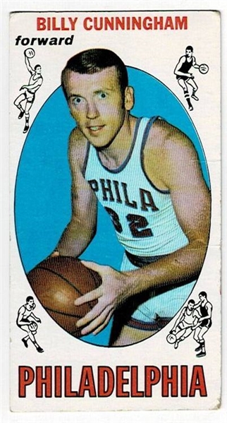 1969 Topps Basketball #40 Billy Cunningham - Philadelphia 76ers RC
